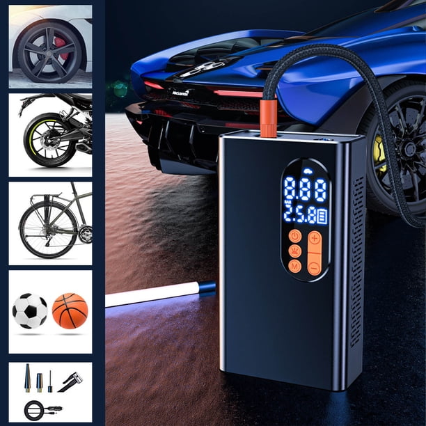 Rebajas Grandes, Bomba inalámbrica con pantalla digital inteligente para uso automotriz, bomba de neumáticos portátil de alta presión Akmoler