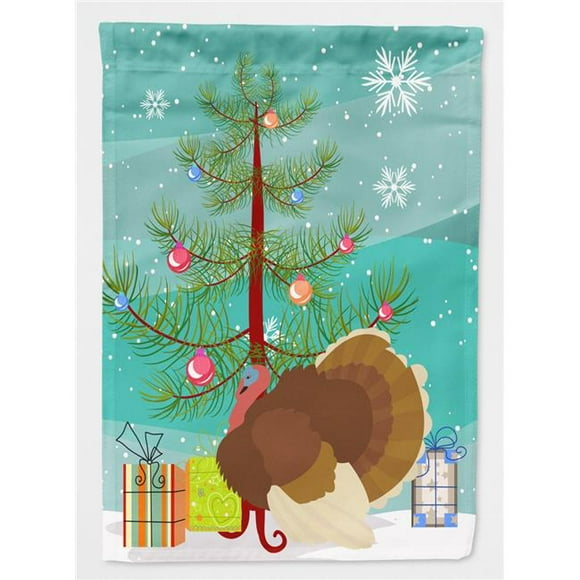 Carolines Treasures BB9357CHF French Turkey Dindon Christmas Flag Canvas - House Size