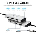 thumbnail image 2 of Adaptador HDMI dual USB-C 4K @60Hz, estación de acoplamiento para portátiles 7 en 1, 2 of 8