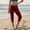 Wine, variant on Womens Elastic Waist Capri Jogger Pants Cuffed Ankle Pocket Cropped Yoga Sports Casual Pants Blue XL(XL)