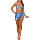 thumbnail image 1 of Conjuntos de bikini de 3 piezas para mujer INSPIRE CHIC, trajes de baño de triángulo con lazo halter y faldas de playa con pareo, traje de baño X-Large azul, 1 of 5