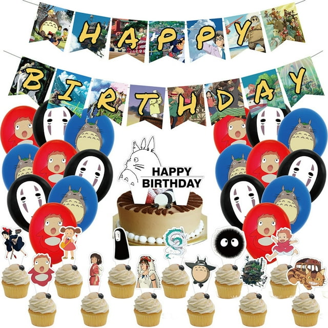 Kit de 32 globos de látex con decoración de pancarta para tartas