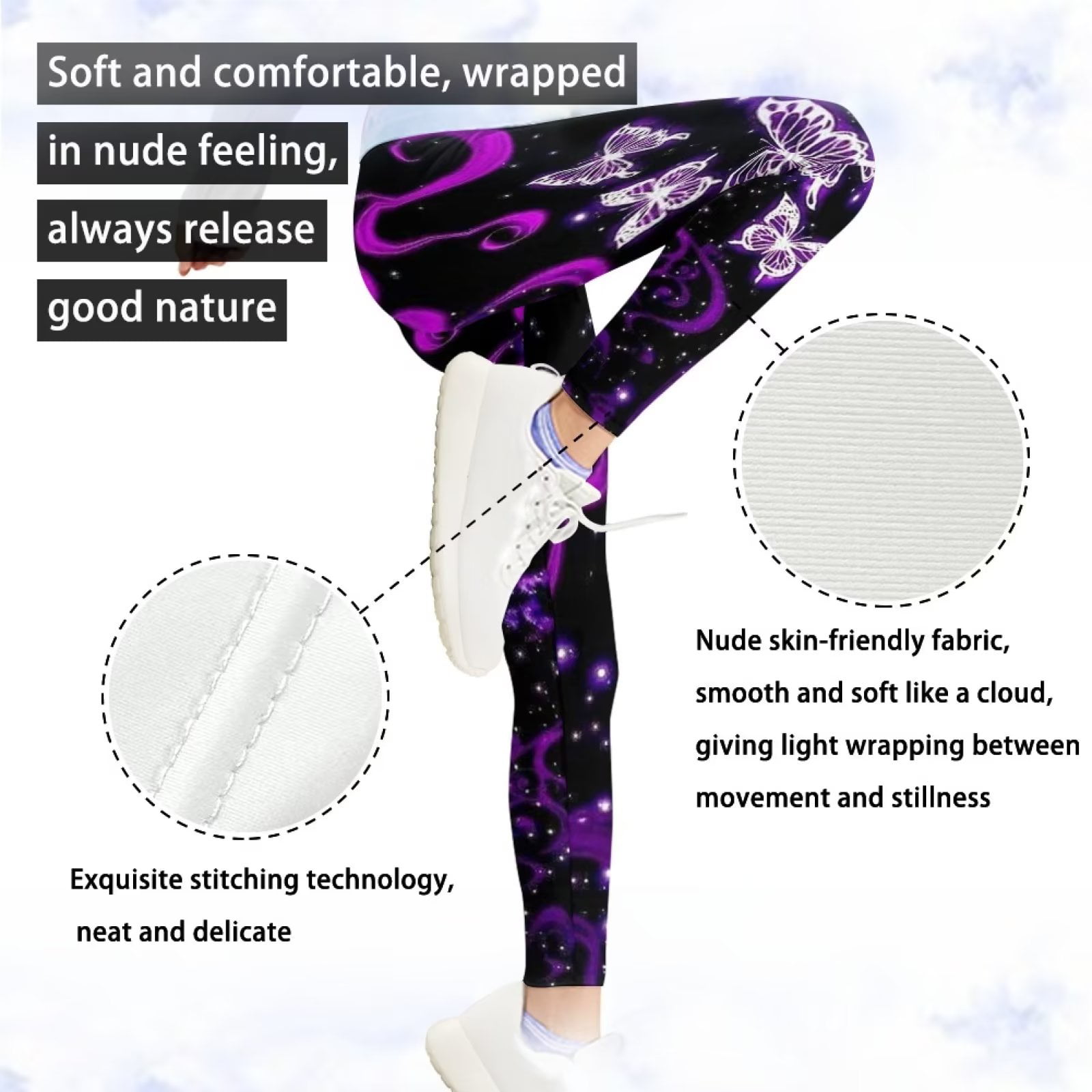 FKELYI Cow Print Kids Leggings Size 8-9 Years Elastic School Girls Active  Tights Comfortable Home High Waisted Yoga Pants Pink for Teenagers 