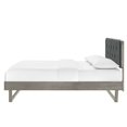 thumbnail image 6 of Platform Bed Frame, Twin Size, Wood, Grey Gray, Modern Contemporary Urban Design, Bedroom Master Guest Suite, 6 of 10