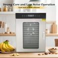 thumbnail image 6 of Hakka Food Dehydrator Machine, 16 Trays Commercial Food Dryer  with Touch Temp Control & 24H Timer Fruit Meat Vegetables Dehydrator, 6 of 7