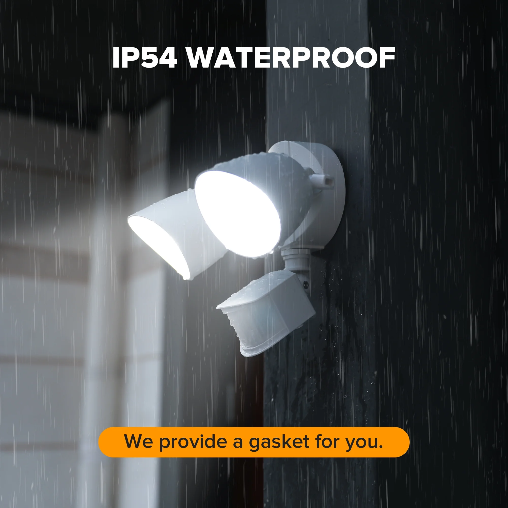 LUTEC 32W 2500 Lumen LED Security Lights Motion Sensor Light Outdoor, 5000K Daylight, IP65 Waterproof, Dusk to Dawn, Motion Detector Flood Light for Garage, Yard, Porch-White