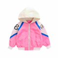 thumbnail image 2 of TIREOW Girls Hooded Windbreaker Color Blocking Full Zip Long Sleeve Windproof Sports Coat Lightweight Casual Outdoor Outerwear, 2 of 8