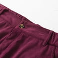 thumbnail image 5 of Men's Corduroy Shorts 5 Inch Inseam Drawstring Elastic Waist Lightweight Casual Summer Beach Shorts with Pocket Wine M, 5 of 6