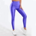 thumbnail image 6 of Delayuji Women's Yoga Legging Sports Slim Fit Yoga Pants Nylon High Waisted Glossy Leggings, 6 of 7