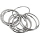 thumbnail image 1 of 12 Piezas Er Anillos Redondo Tipo Calabash Hanke 5 Menos Anillos Colgantes de Acero, 1 of 5