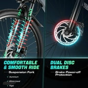 Vivi Electric Bike for Adults 26 Electric Mountain Bike 500W Cruise Control Electric Commuter Bike 21 Speed with Removable 48V Battery Up to 50 Miles