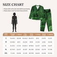 thumbnail image 4 of Daiia Natural Green Leaves for Women's Long-Sleeved Pajama Set – Soft & Comfortable Sleepwear Button-Up Pajamas Cozy Lounge Wear-Medium, 4 of 7