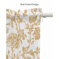 thumbnail image 5 of Orange Flower Kitchen Valances for Windows Farmhouse Linen Window Valance Curtain for Living Room Window Treatment Vintage Farmhouse Boho Leaf Spring Plant Valance Rod Pocket Topper, 42 x 12 Inch, 5 of 6