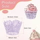 thumbnail image 3 of Uxcell 50-Pack Envoltorios de Cupcake, Papel de Arte Perlado, Forros de Cupcake de Encaje Floral Hueco para Decoración de Bodas/Fiestas de Cumpleaños [Púrpura Claro], 3 of 7