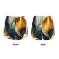 thumbnail image 5 of Picia Golden Blue Leaf Design Pattern Women's 2 in 1 Athletic Running Shorts High Waisted Workout Casual Gym Sweat Shorts with Comfy Liner Zipper Pockets-XX-Large, 5 of 9