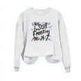 thumbnail image 4 of VgaVtl Womens Sweatshirt Casual Plus Size Sweatshirts for Women Crew Neck Comfy Pullover Print White Long Sleeve Sweatshirt, 4 of 4