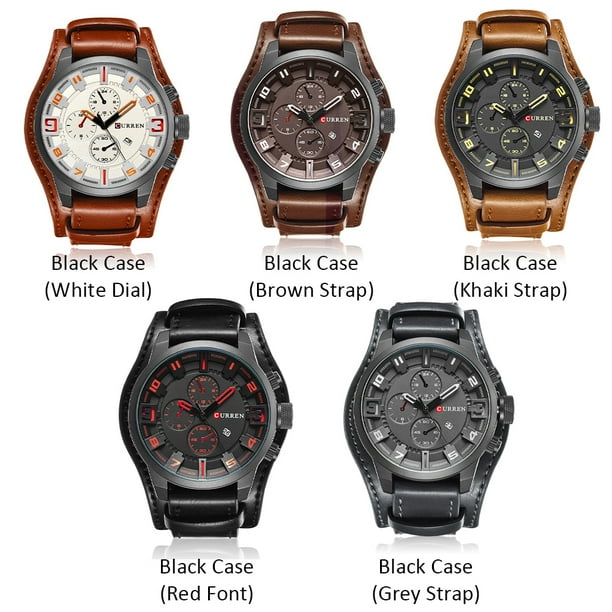 CURREN 8225 Quartz Fashion Watch Man Watch Top Brand Calendar Leather Strap Business Dual Display 30M Waterproof Wrist Watch Relogio Masculino