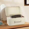 thumbnail image 4 of unbranded Bread Box De Metal Beige Para Countertop Que Mantiene Pan Fresco Y De Cocina, 4 of 8