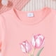 thumbnail image 4 of Conjuntos de blusas y camisas de cuello redondo y manga corta para niños, top con capucha de manga larga de color con faldas de cintura elástica, traje casual y cómodo, conjunto de poliéster para niño, 4 of 6