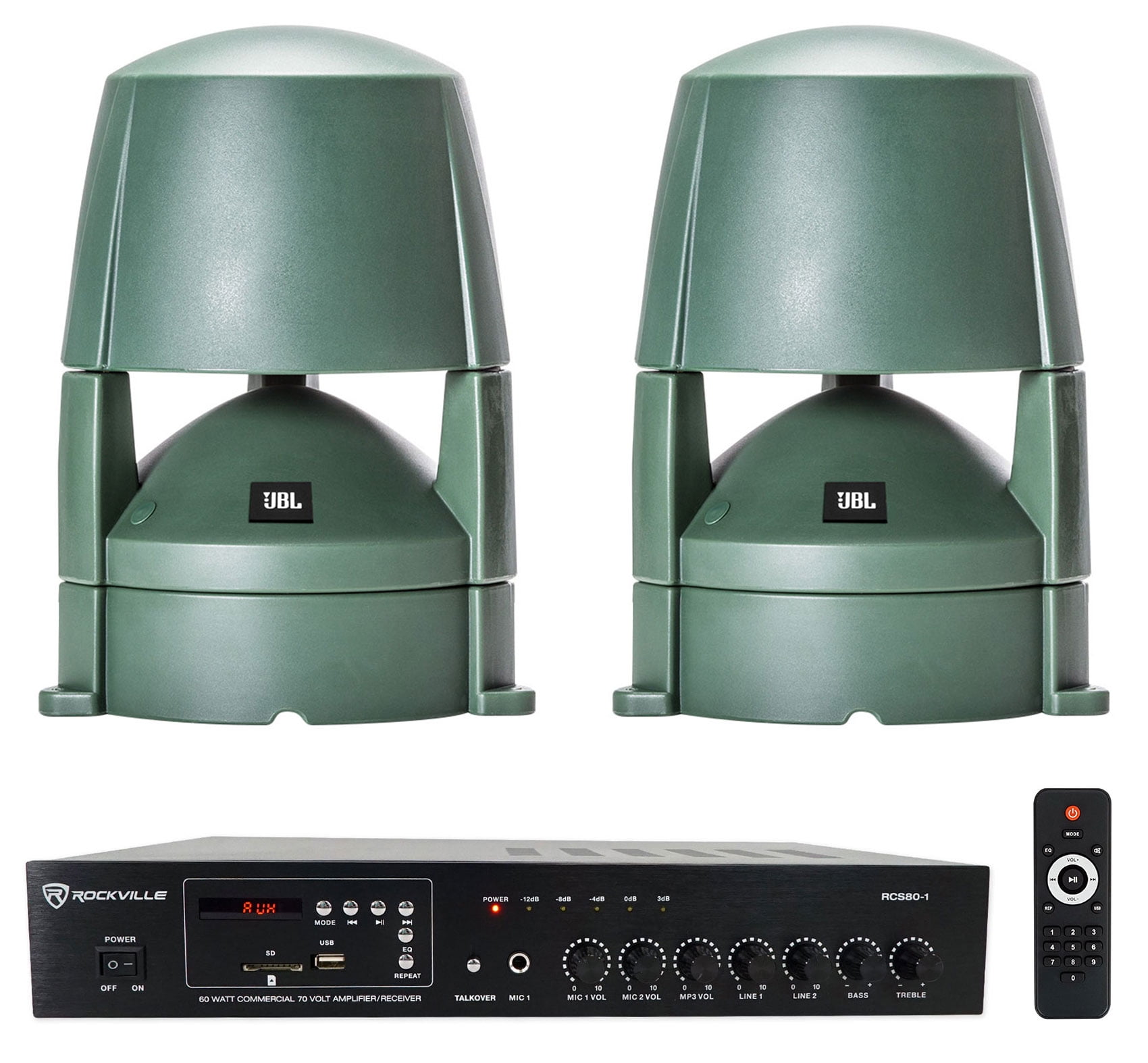 (2) JBL CONTROL 85M 5.25" Commercial 70v Outdoor Landscape Speakers