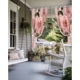 thumbnail image 4 of nqOlkjepod Outdoor Curtains for Patio Waterproof, Pink Roses Romantic Outdoor Privacy Panels Grommet, Watercolor Botanical Floral Blackout Outside Curtains for Porch/Cabana/Pergola 54"x108", 1 Panel, 4 of 8
