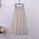 thumbnail image 1 of TaTaai Women Casual Solid Tulle Elastic Waist Layered Cake Skirt Knee Length Street Style Party Wear Lightweight Breathable Non-See-Through Stylish Skirt Gift, 1 of 5