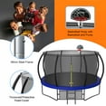 thumbnail image 3 of Aukfa Trampoline with Basketball Hoop, Blue, 168.11" x 168.11" x 107.87", 3 of 8