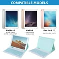 thumbnail image 2 of Keyboard Case for iPad 6th Generation(2018)  iPad 5th Gen(2017)  iPad Air 2  iPad Air  iPad Pro 9.7  Detachable Bluetooth Keyboard with Pencil Holder  Black, 2 of 6