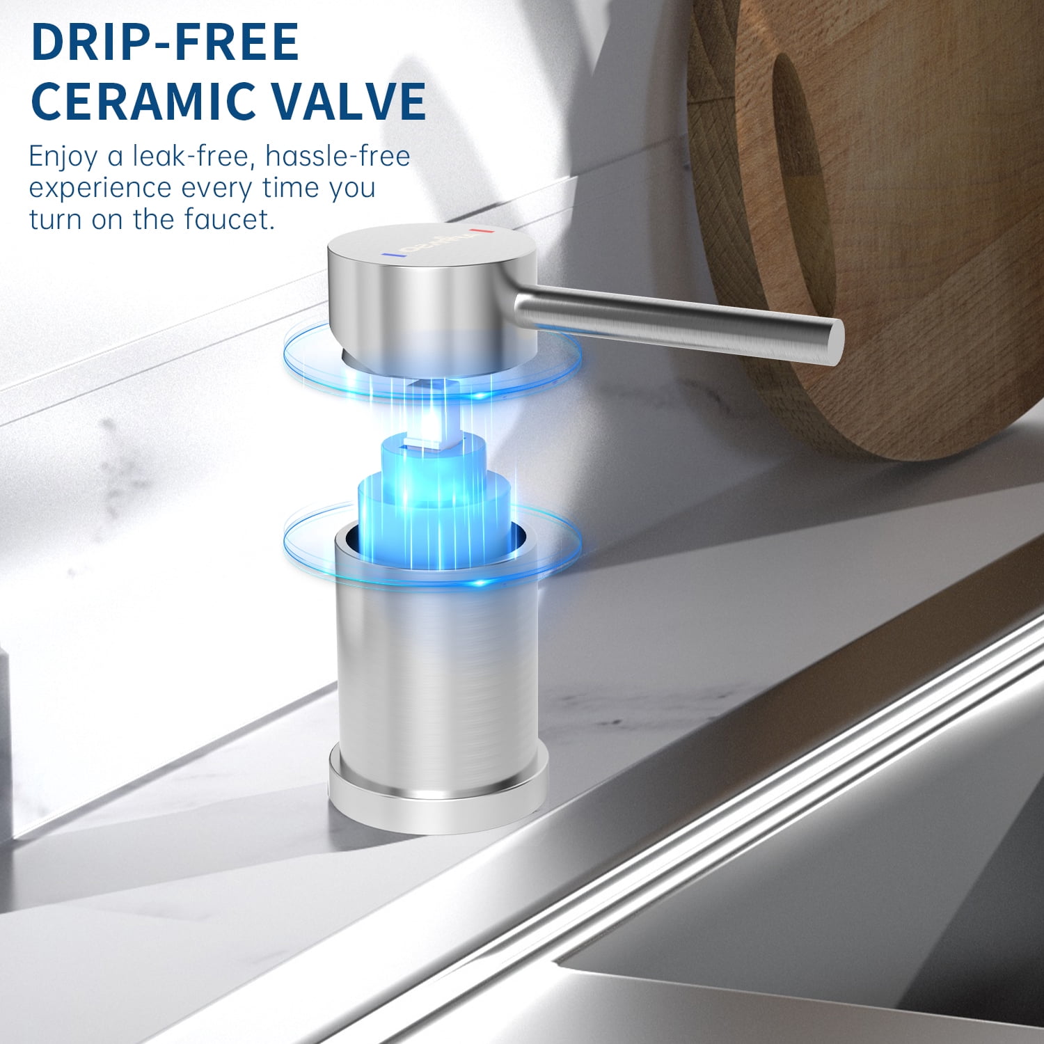 APPASO 2-Hole Kitchen Sink Faucet with Single Handle and Sprayer