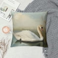 thumbnail image 2 of Orinice Swan Lake Graphic Decorative Cotton Linen Throw Pillow Cover for Home Couch Living Room Bed Sofa 1PC 20x20in, 2 of 5