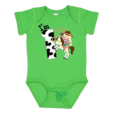 

Inktastic I m One-cowgirl Riding Horse Birthday Gift Baby Girl Bodysuit