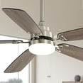 thumbnail image 5 of POFAN 52 Inch Modern Ceiling Fan with Dimmable Led Light 6 Speeds Wind 5 Blades Remote Control Reversible DC Motor for Indoor Outdoor, Nickel, 5 of 8