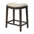 thumbnail image 7 of Danbury Oak & Linen Saddle Counter Stool, 24-inch Seat Height, Cream, 7 of 7