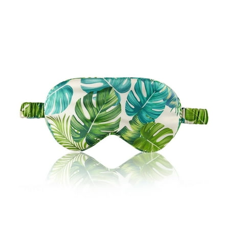 THXSILK Silk Sleep Mask, 19 Momme Mulberry Silk Eye Mask, 100% Real Natural Pure Silk Eye Sleep Shade Cover, Plants