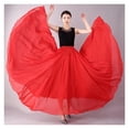 thumbnail image 2 of 720 Degree Chiffon Skirt For Women Gauze Skirt Large Swing Ballet Stage Practice Long Skirts Dancer Wear, 2 of 6
