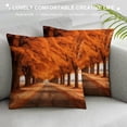 thumbnail image 3 of Fenyluxe Orange Leaves Short Plush Throw Pillow Cover for Couch Sofa Indoor Outdoor Autumn Style 1PC 20x20in, 3 of 5