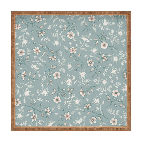 Society6 Wagner Campelo VILLANDRY 1 12" x 12" Square Medium Bamboo Tray