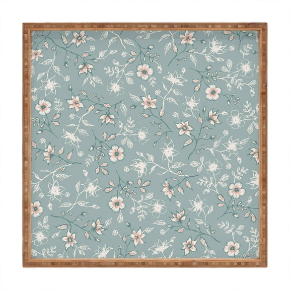 Society6 Wagner Campelo VILLANDRY 1 16" x 16" Square Large Bamboo Tray