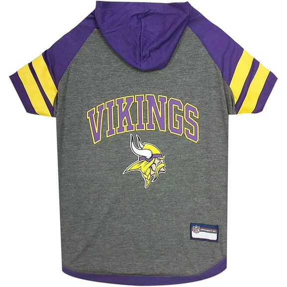 Pets First NFL Minnesota Vikings NFL Hoodie Tee Shirt for Dogs & Cats - COOL T-Shirt, 32 Teams - Medium