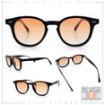 thumbnail image 2 of SA106 Polarized TAC Lens Retro Hipster Thin Keyhole Round Horn Rim Sunglasses / Black Frame - Orange Lens, 2 of 7