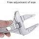 thumbnail image 3 of 6-68mm Adjustable Wrenches Wide Jaw Spanner Bathroom Wrench Aluminum Alloy Hand Tools for Tightening or Loosening Nuts and Bolts, 3 of 5