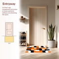 thumbnail image 3 of ODIKA 6'x9' Machine Washable Non-Slip Area Rug, Sport Inspired Basketball Energetic Geometric Print High Traffic Rug, Orange, 122488, 3 of 7