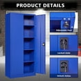 thumbnail image 3 of Fesbos Metal Garage Storage Cabinet with Lock Door and Adjustable Shelves, Steel Tool Cabinets for Home,Office,Warehouse Organisieren, 3 of 6