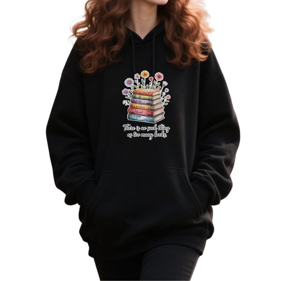 Library Hoodie for Men Women, Book Lover Pullover Hooded Sweatshirt, Cozy Cotton Poly Blend, Casual Reading Outfit