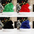 thumbnail image 2 of Gorro navideño de peluche corto rojo verde rosa azul negro gris morado adornos navideños para el hogar adornos navideños Navidad 2024, 2 of 5