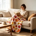 thumbnail image 2 of Halloween Sale Clearance!Fall Decorations for Home, Flannel Blanket Thanksgiving Maple Leaf Blanket Warm Soft Blanket For Couch Sofa Bedroom Use, 2 of 7