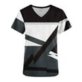 thumbnail image 5 of FcBaudy Hauts pour Femmes, Blouses & Chemises à Manches Courtes Col en V Mode Décontractée Robe d'Infirmière à Manches Courtes avec Poche en polyester, 5 of 5