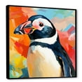 thumbnail image 2 of Designart "Pop Art Penguin Parade I" Animals Framed Wall Art - White Penguin Entryway Framed Wall Art Print, 2 of 6