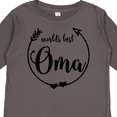 thumbnail image 4 of Inktastic World's Best Oma Girls Long Sleeve Toddler T-Shirt, 4 of 5