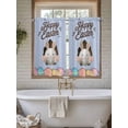 thumbnail image 4 of Blue Easter Living Room Curtains 2 Panel, Spring Cartoon Bunny Colorful Eggs Wood Grain Cafe Window Treatment, Farmhouse Bedroom Bathroom Kitchen Curtains Drapes 104"x54", 4 of 6